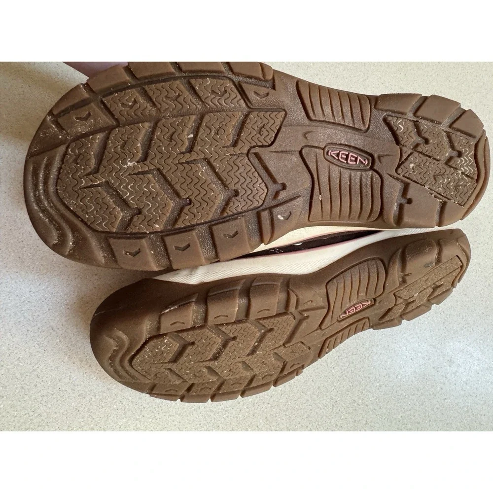 Keen Coronado Hiking Shoe Kids Size 5 Women 6.5 23cm Brown Leather Sneakers